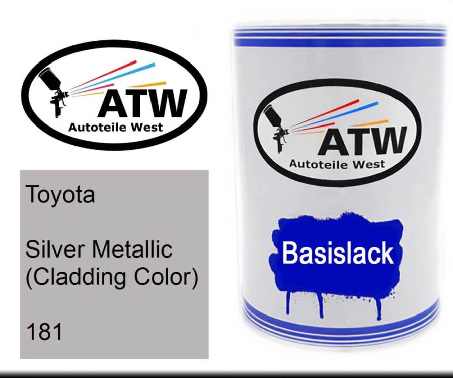 Toyota, Silver Metallic (Cladding Color), 181: 500ml Lackdose, von ATW Autoteile West.
